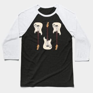 Triple Olympic White Stratocaster Baseball T-Shirt